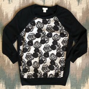 GREAT CONDITION! J Crew Black/White Top